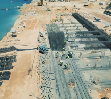 تقدم ملحوظ في أعمال الرصيف الشرقي بميناء المنطقة الحرة سرت